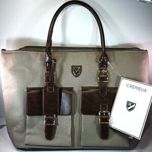 Daniel Cremieux Amalfi Coast Gray 17"x13" Travel Tote, New with Tags, See Pics!
